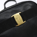 Salvatore Ferragamo Shoulder Bag Leather Black Gold Auth gh755-14