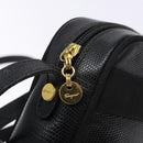 Salvatore Ferragamo Shoulder Bag Leather Black Gold Auth gh755-15