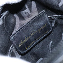 Salvatore Ferragamo Shoulder Bag Leather Black Gold Auth gh755-16