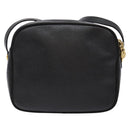 Salvatore Ferragamo Shoulder Bag Leather Black Gold Auth gh755-3