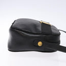 Salvatore Ferragamo Shoulder Bag Leather Black Gold Auth gh755-4