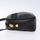 Salvatore Ferragamo Shoulder Bag Leather Black Gold Auth gh755-5