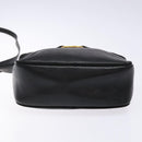 Salvatore Ferragamo Shoulder Bag Leather Black Gold Auth gh755-9