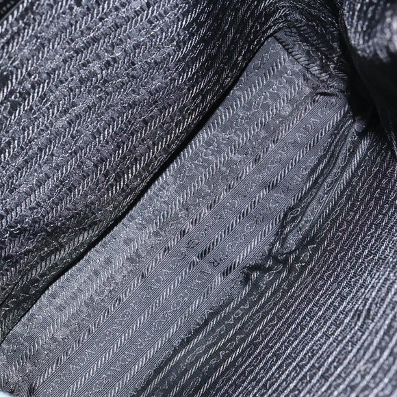 PRADA Tote Bag Nylon Green Silver Auth gh756