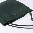 PRADA Tote Bag Nylon Green Silver Auth gh756-6