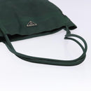 PRADA Tote Bag Nylon Green Silver Auth gh756-7