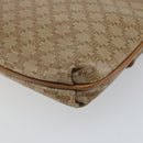 CELINE Macadam Canvas Clutch Bag PVC Beige Gold Auth gh759-10