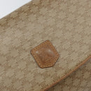 CELINE Macadam Canvas Clutch Bag PVC Beige Gold Auth gh759-12