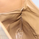 CELINE Macadam Canvas Clutch Bag PVC Beige Gold Auth gh759-17