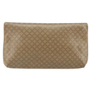 CELINE Macadam Canvas Clutch Bag PVC Beige Gold Auth gh759-3