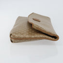 CELINE Macadam Canvas Clutch Bag PVC Beige Gold Auth gh759-4