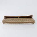 CELINE Macadam Canvas Clutch Bag PVC Beige Gold Auth gh759-7