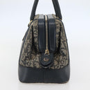 Christian Dior Trotter Canvas Hand Bag Navy Gold Auth gh760-4