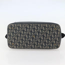Christian Dior Trotter Canvas Hand Bag Navy Gold Auth gh760-5