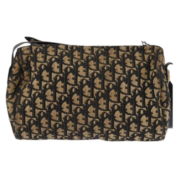 Christian Dior Trotter Canvas Shoulder Bag Navy Gold Auth gh761 - 0