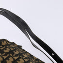 Christian Dior Trotter Canvas Shoulder Bag Navy Gold Auth gh761-8