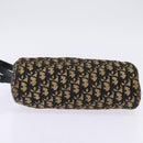 Christian Dior Trotter Canvas Shoulder Bag Navy Gold Auth gh761-5