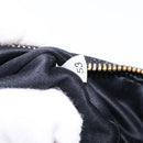 Miu Miu Accessory Pouch Leather Black Gold Auth gh767-12