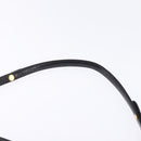 Miu Miu Accessory Pouch Leather Black Gold Auth gh767-8