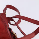 GUCCI Bamboo Backpack Suede Leather Red Gold 003 8030 Auth gh770-15