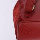 GUCCI Bamboo Backpack Suede Leather Red Gold 003 8030 Auth gh770-18