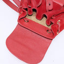 GUCCI Bamboo Backpack Suede Leather Red Gold 003 8030 Auth gh770-10