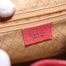 GUCCI Bamboo Backpack Suede Leather Red Gold 003 8030 Auth gh770-19