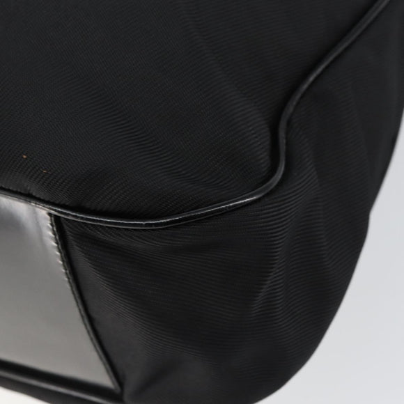 GUCCI Bamboo Hand Bag Nylon 2way Black Silver 001 2404 1577 Auth gh771