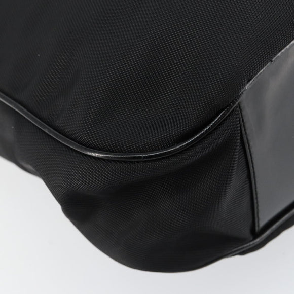 GUCCI Bamboo Hand Bag Nylon 2way Black Silver 001 2404 1577 Auth gh771