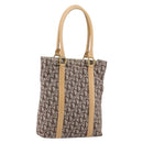 Christian Dior Trotter Canvas Tote Bag Gold Beige Auth gh772-1
