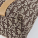 Christian Dior Trotter Canvas Tote Bag Gold Beige Auth gh772-10