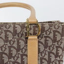 Christian Dior Trotter Canvas Tote Bag Gold Beige Auth gh772-14