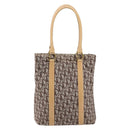 Christian Dior Trotter Canvas Tote Bag Gold Beige Auth gh772-2