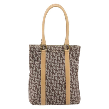 Christian Dior Trotter Canvas Tote Bag Gold Beige Auth gh772 - 0