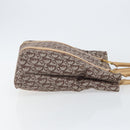 Christian Dior Trotter Canvas Tote Bag Gold Beige Auth gh772-4