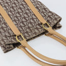 Christian Dior Trotter Canvas Tote Bag Gold Beige Auth gh772-6