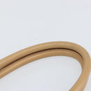 Christian Dior Trotter Canvas Tote Bag Gold Beige Auth gh772-8