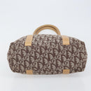 Christian Dior Trotter Canvas Tote Bag Gold Beige Auth gh772-9