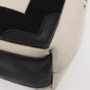 BALENCIAGA Navy Cabas XS Bag Canvas Leather White Black Silver 390346 Auth gh775-16