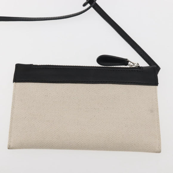 BALENCIAGA Navy Cabas XS Bag Canvas Leather White Black Silver 390346 Auth gh775