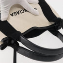 BALENCIAGA Navy Cabas XS Bag Canvas Leather White Black Silver 390346 Auth gh775-6