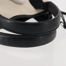 BALENCIAGA Navy Cabas XS Bag Canvas Leather White Black Silver 390346 Auth gh775-7