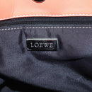 LOEWE Anagram Amazona Justa Hand Bag Leather Orange Silver Auth gh776-18