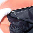 LOEWE Anagram Amazona Justa Hand Bag Leather Orange Silver Auth gh776-19