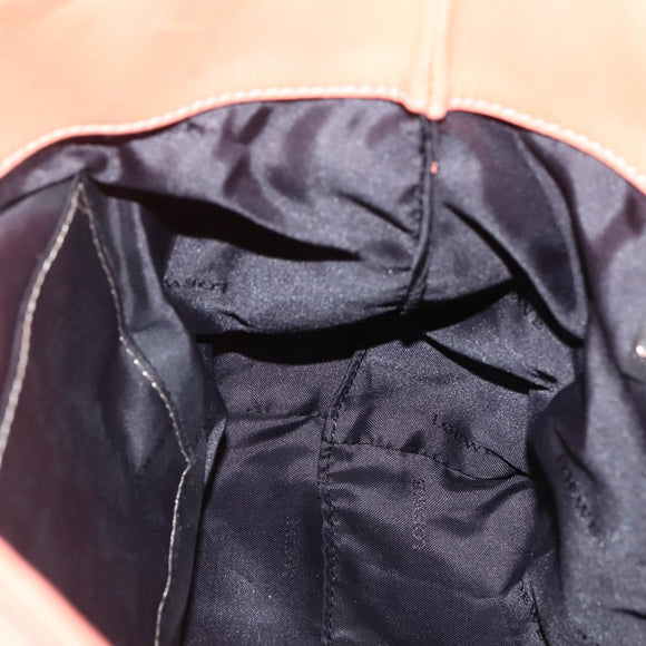 LOEWE Anagram Amazona Justa Hand Bag Leather Orange Silver Auth gh776