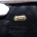 FENDI Pecan Canvas Hand Bag PVC 2way Black Brown Auth gh778-19