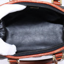 FENDI Pecan Canvas Hand Bag PVC 2way Black Brown Auth gh778-12