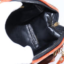 FENDI Pecan Canvas Hand Bag PVC 2way Black Brown Auth gh778-20