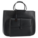 GUCCI Hand Bag Leather Black 002 3754 0459 Auth gh785-1