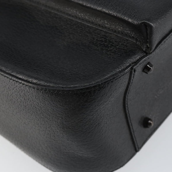 GUCCI Hand Bag Leather Black 002 3754 0459 Auth gh785